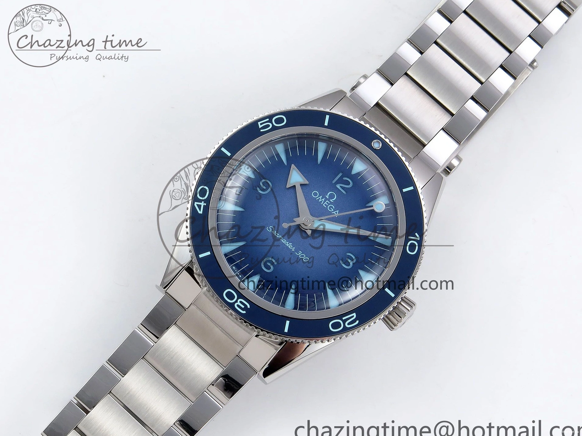 0101 Seamaster 300 Heritage VSF 1:1 Best Edition Blue Dial on SS Bracelet A8912 Super Clone Packable 7716